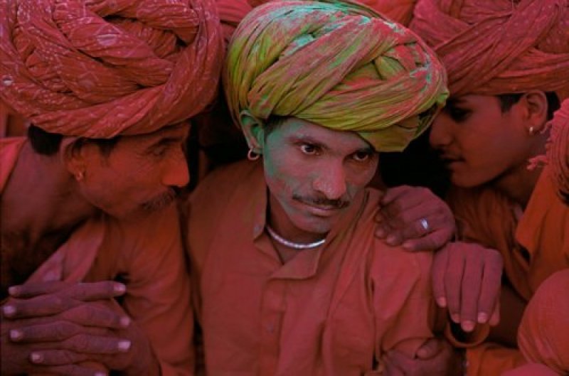 Villagers Participating in Holi Festival