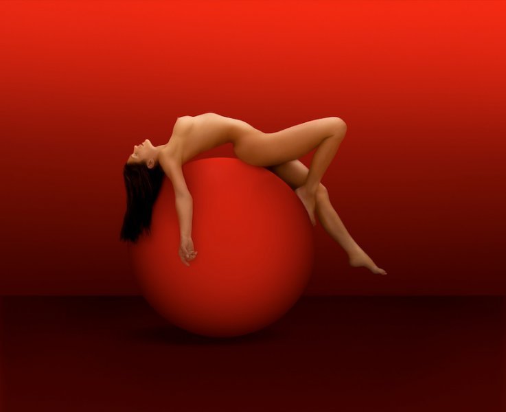 Ella on Red Sphere